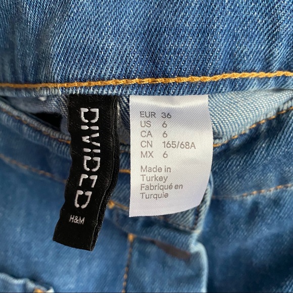 H&M button front denim retro mini skirt - Picture 4 of 6